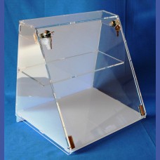 VITRINA 1 balda y puerta inclinada con 2 cerraduras para pared<br>Medidas: 400 x 290 x 350 mm<br>